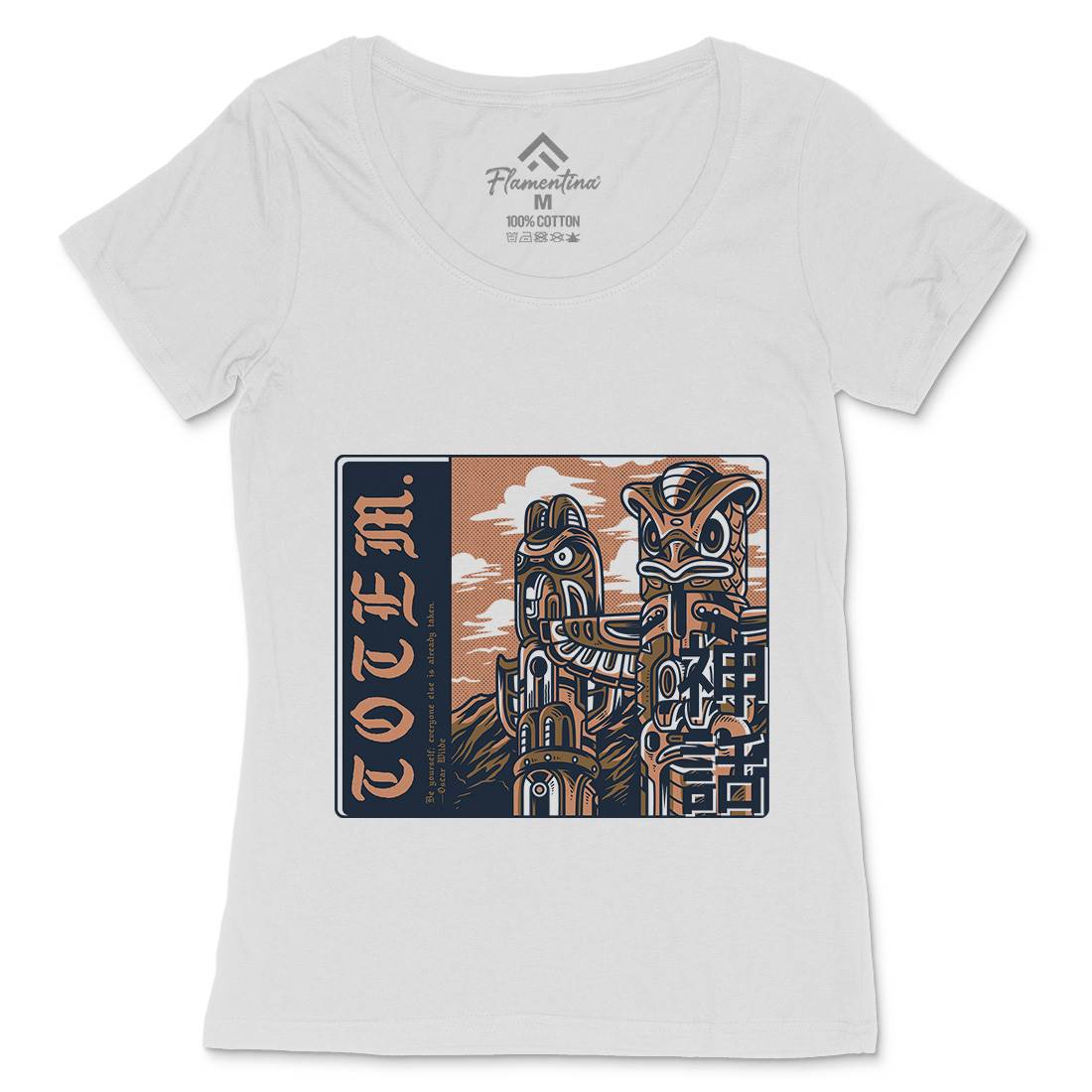 Totem Womens Scoop Neck T-Shirt American D866