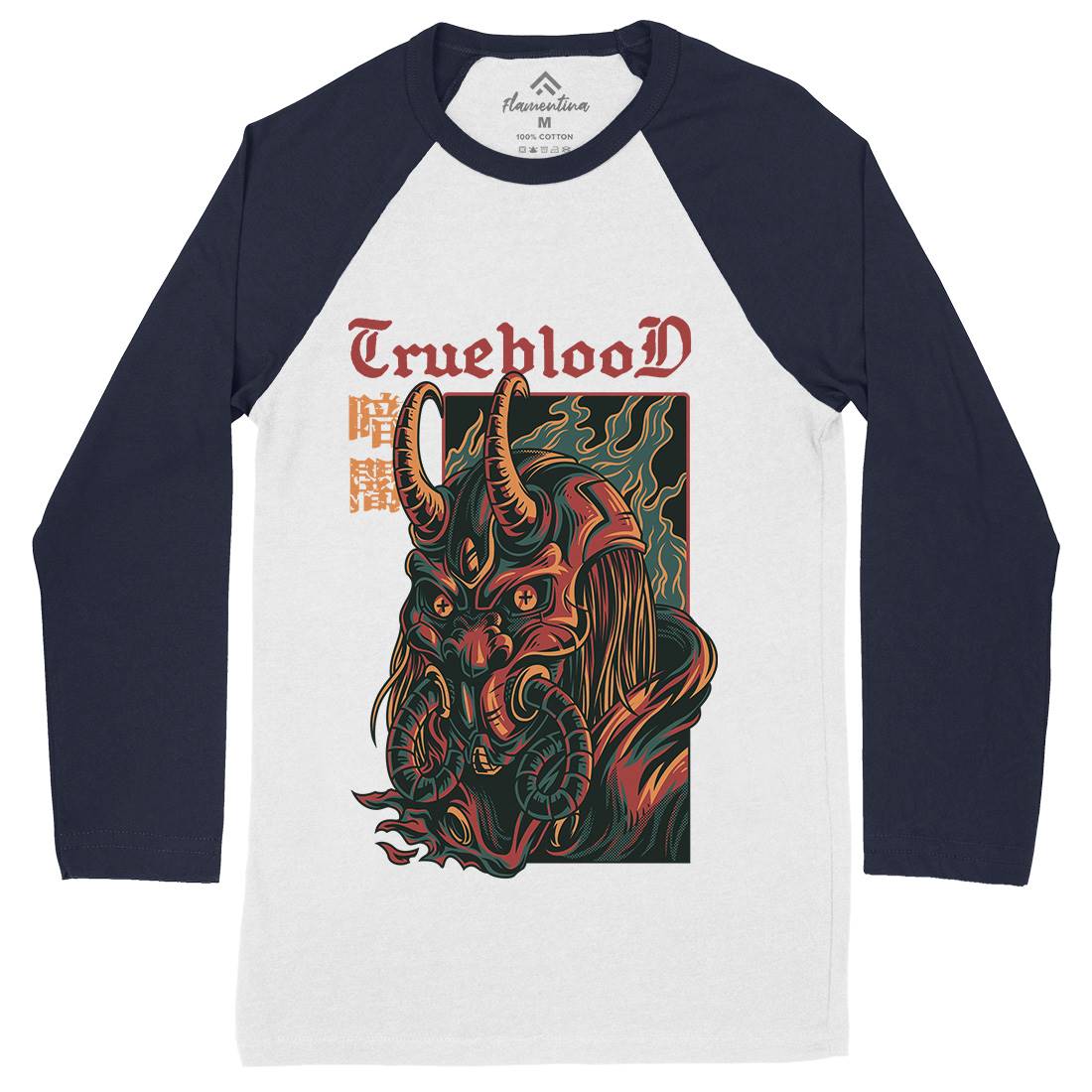 True Blood Mens Long Sleeve Baseball T-Shirt Horror D867