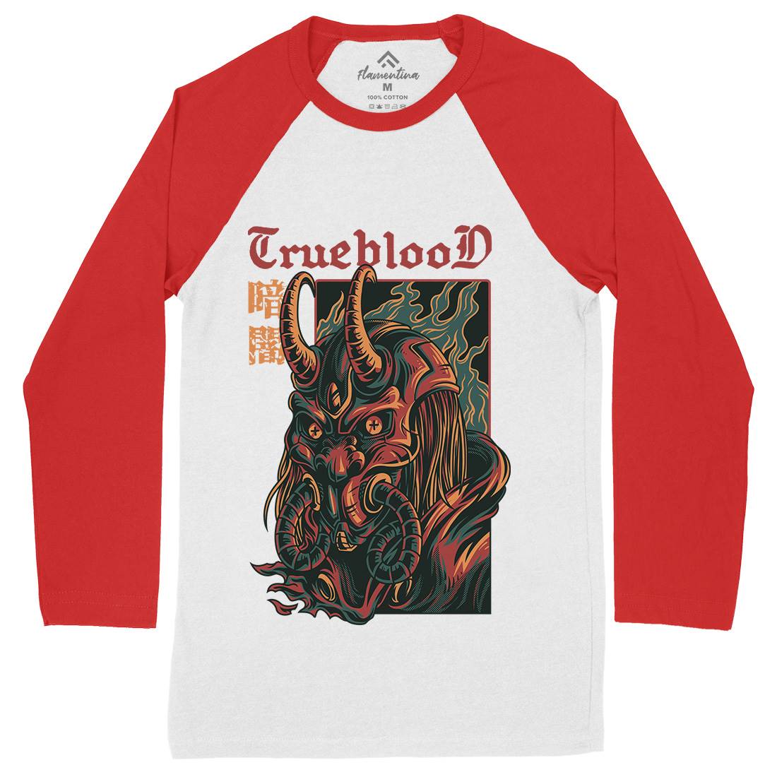 True Blood Mens Long Sleeve Baseball T-Shirt Horror D867