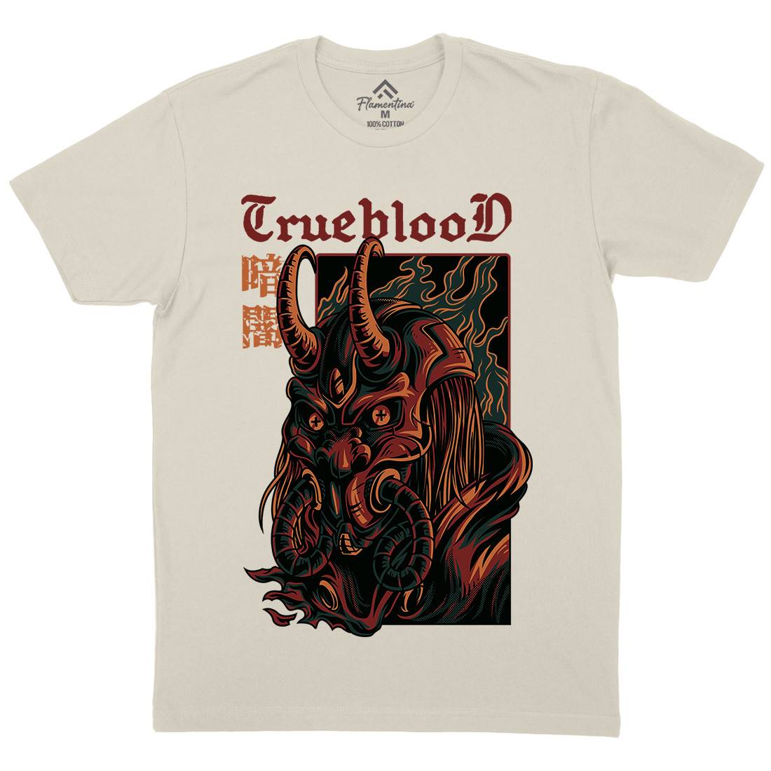 True Blood Mens Organic Crew Neck T-Shirt Horror D867