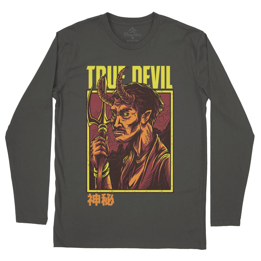 True Devil Mens Long Sleeve T-Shirt Horror D868
