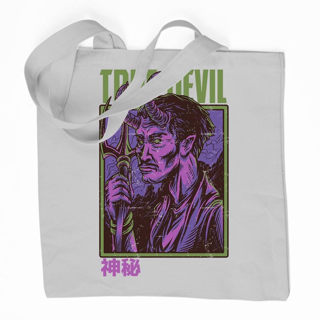 True Devil Organic Premium Cotton Tote Bag Horror D868