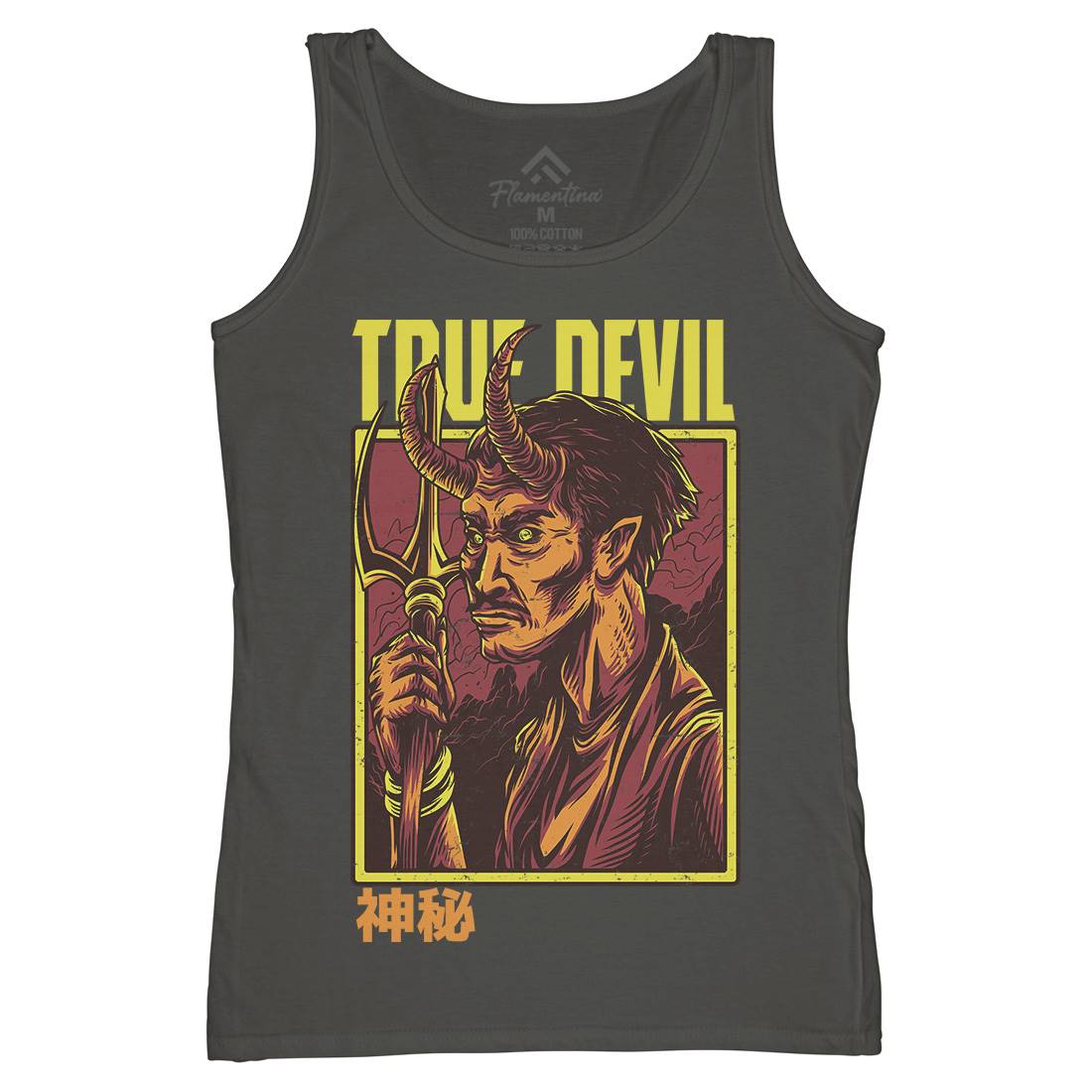 True Devil Womens Organic Tank Top Vest Horror D868