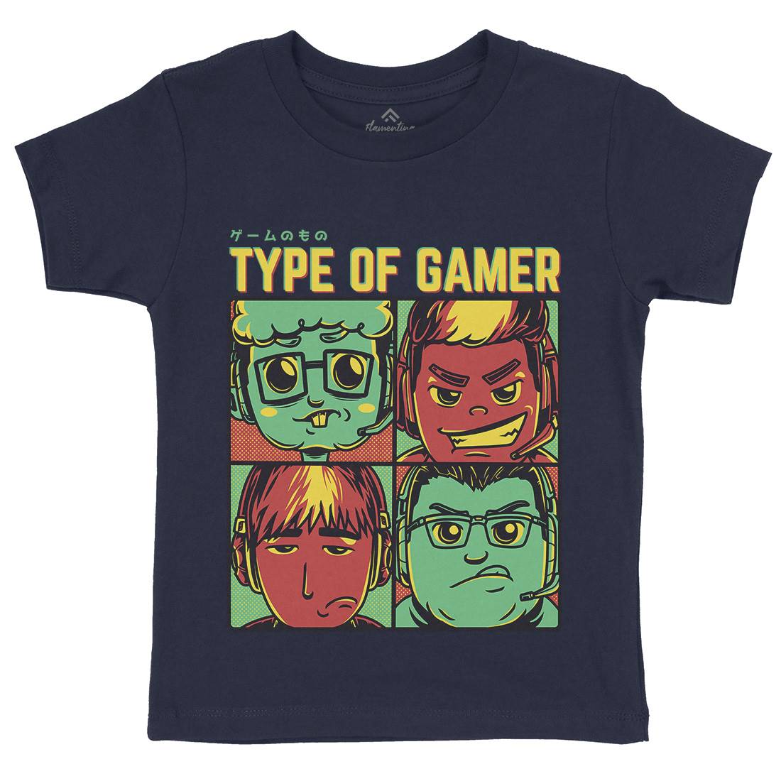 Type Of Gamer Kids Organic Crew Neck T-Shirt Geek D869