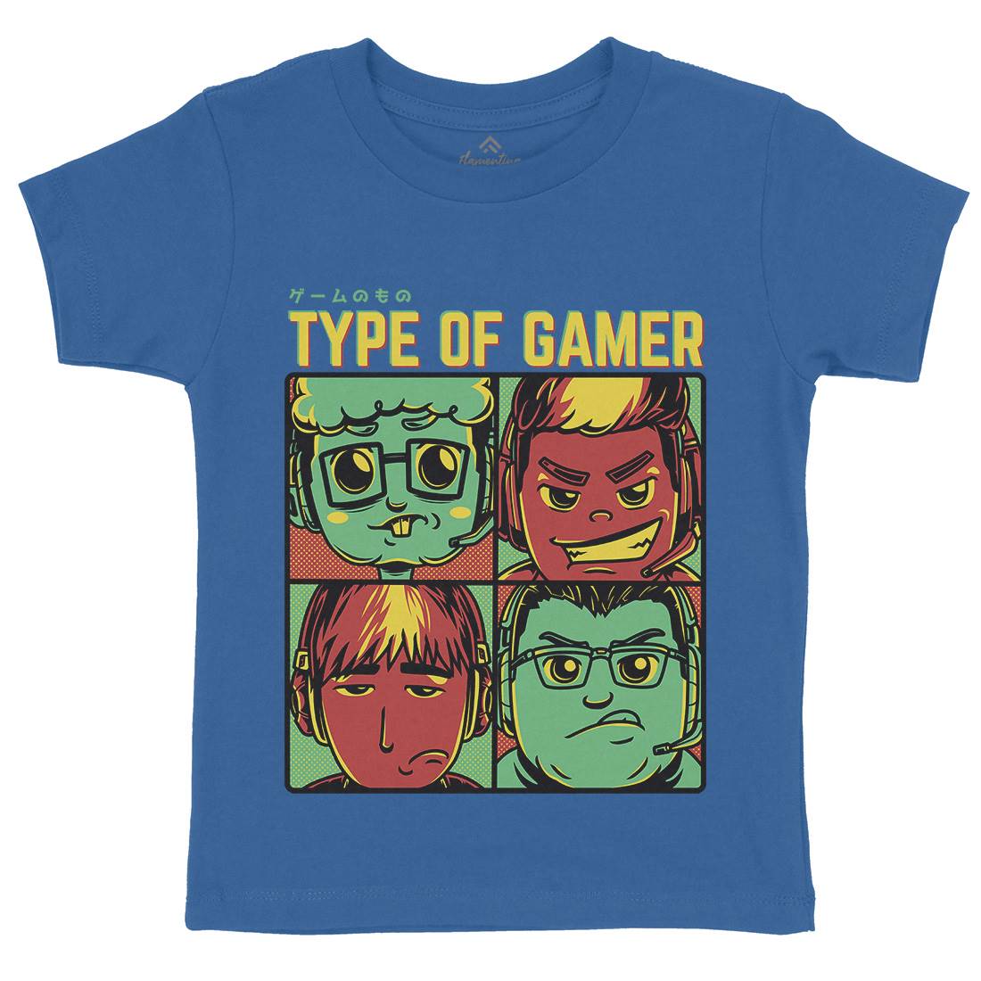 Type Of Gamer Kids Crew Neck T-Shirt Geek D869
