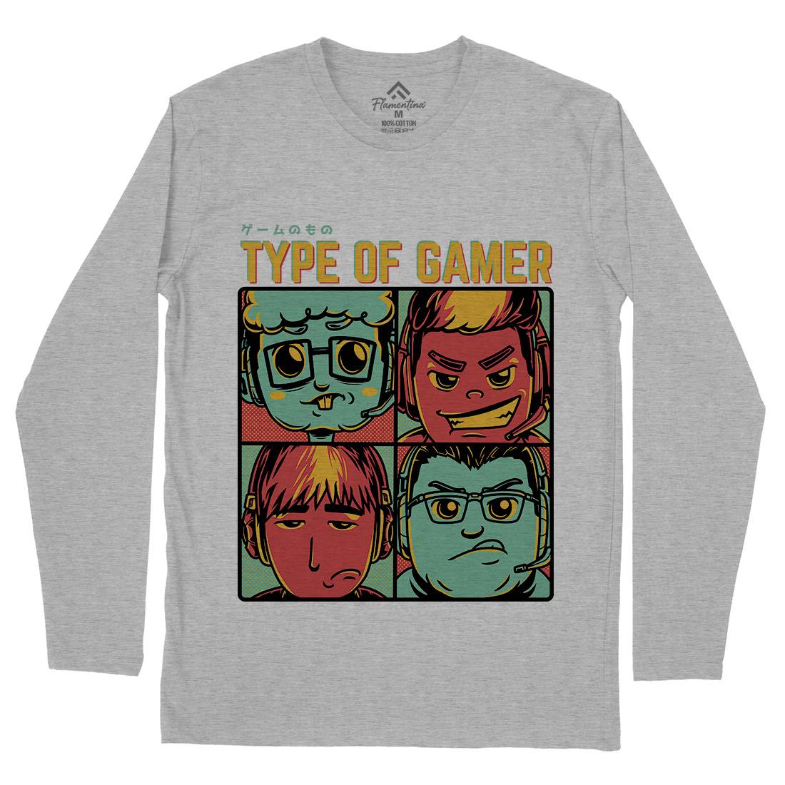 Type Of Gamer Mens Long Sleeve T-Shirt Geek D869