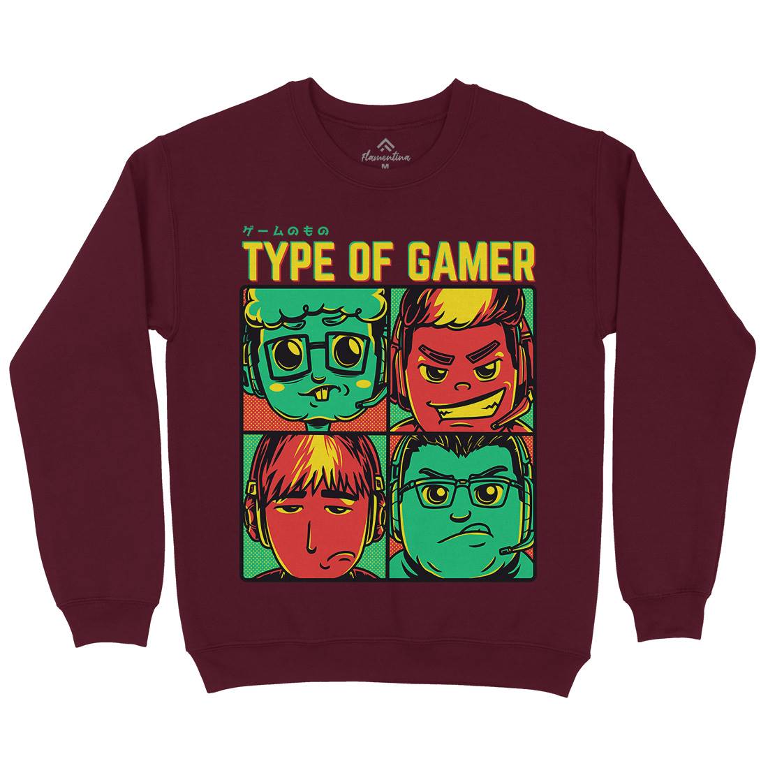 Type Of Gamer Kids Crew Neck Sweatshirt Geek D869