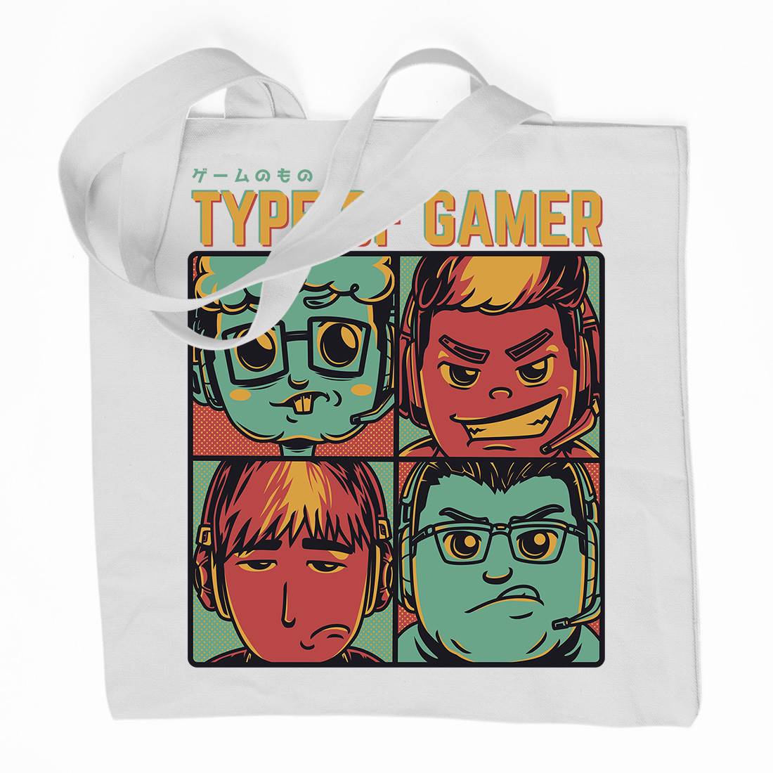 Type Of Gamer Organic Premium Cotton Tote Bag Geek D869