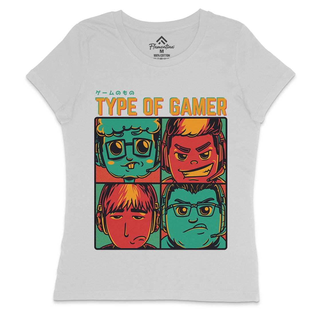 Type Of Gamer Womens Crew Neck T-Shirt Geek D869