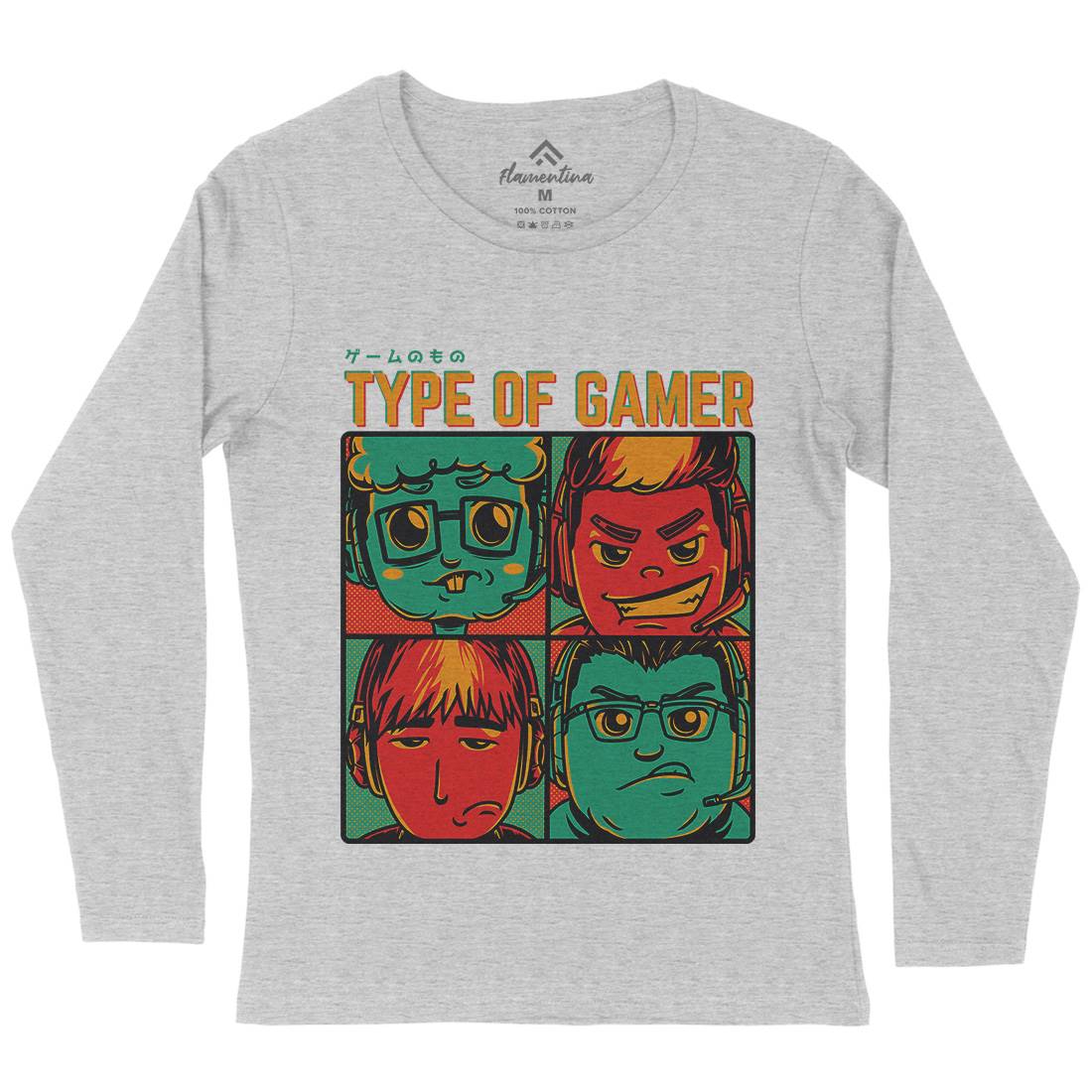 Type Of Gamer Womens Long Sleeve T-Shirt Geek D869