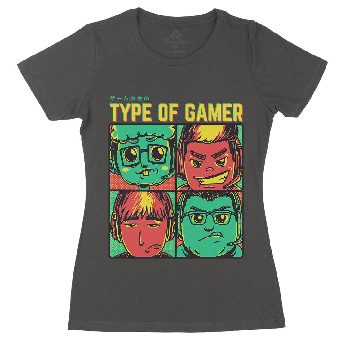 Type Of Gamer Womens Organic Crew Neck T-Shirt Geek D869