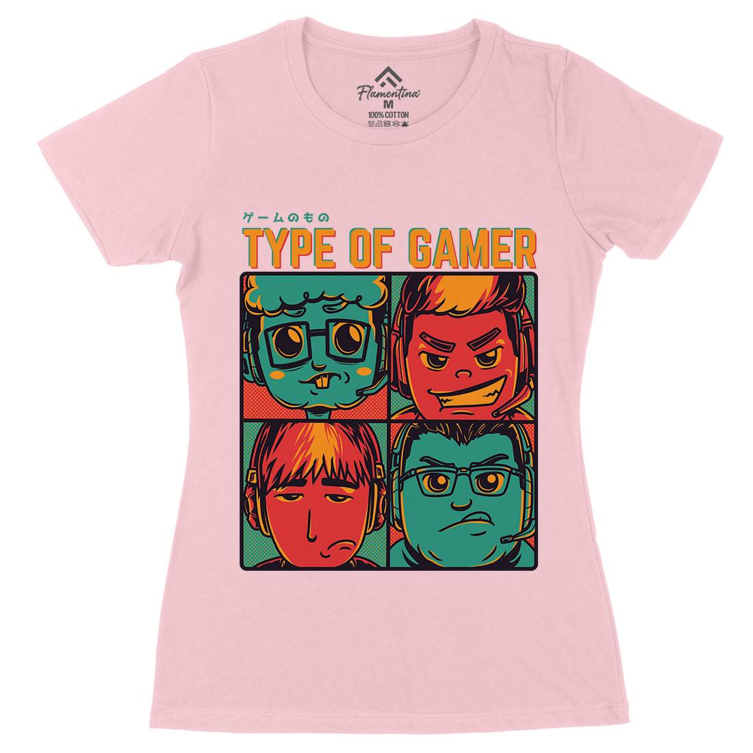 Type Of Gamer Womens Organic Crew Neck T-Shirt Geek D869