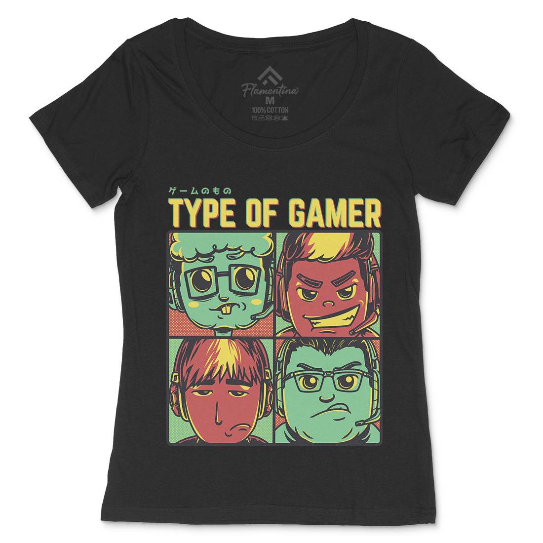 Type Of Gamer Womens Scoop Neck T-Shirt Geek D869