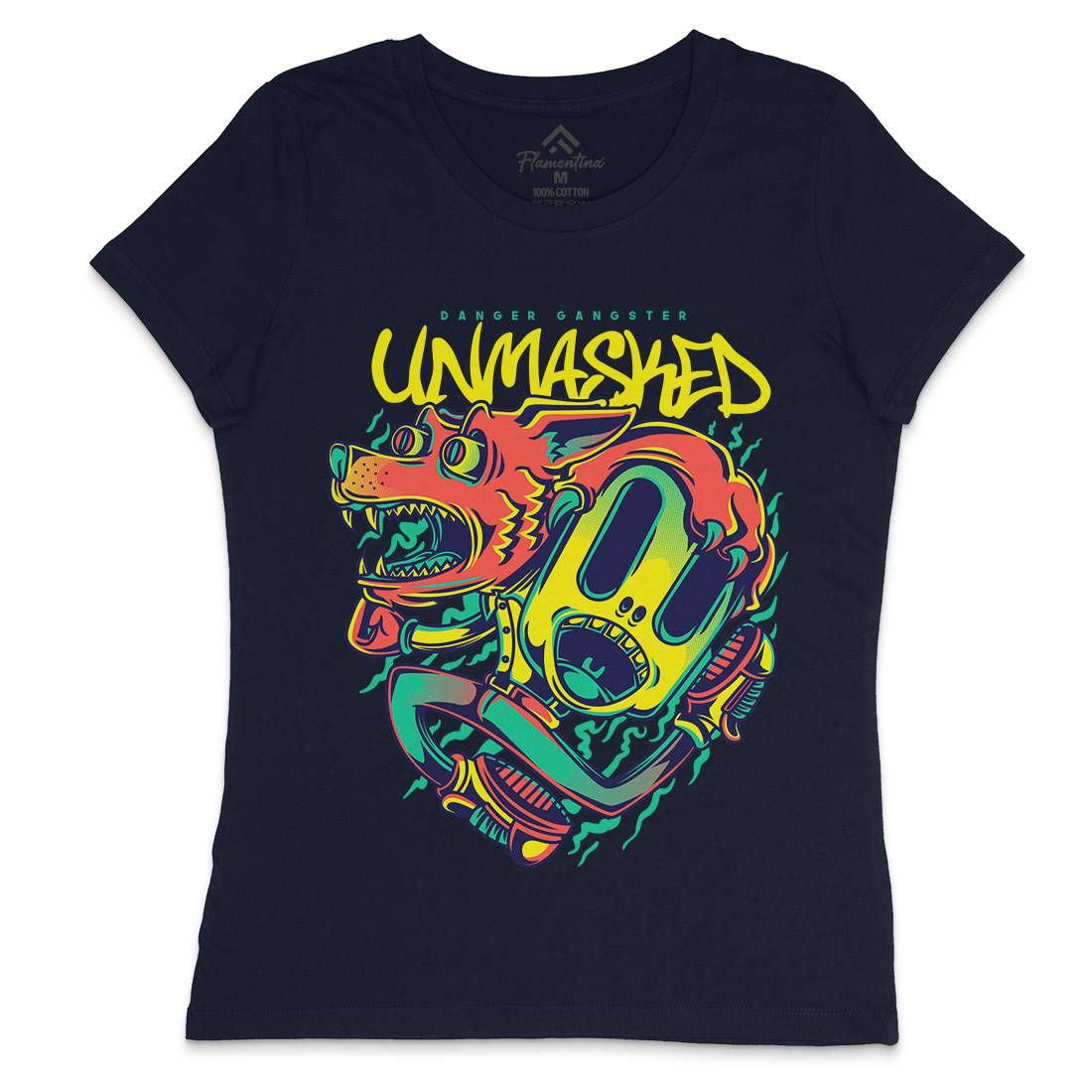 Unmasked Wolf Womens Crew Neck T-Shirt Animals D870