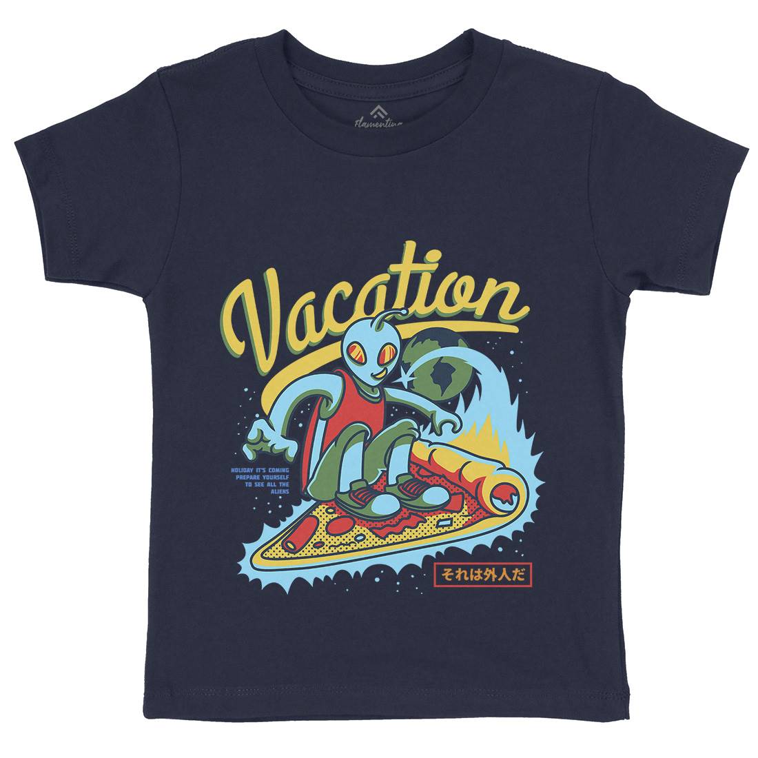 Vacation Mode Kids Crew Neck T-Shirt Surf D871