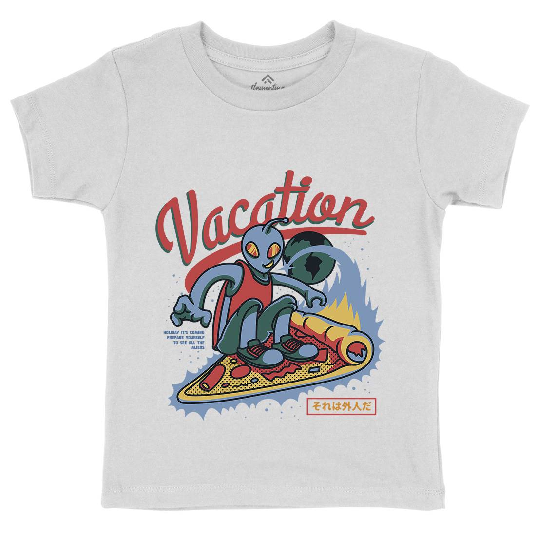 Vacation Mode Kids Crew Neck T-Shirt Surf D871