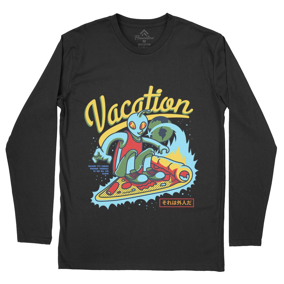 Vacation Mode Mens Long Sleeve T-Shirt Surf D871