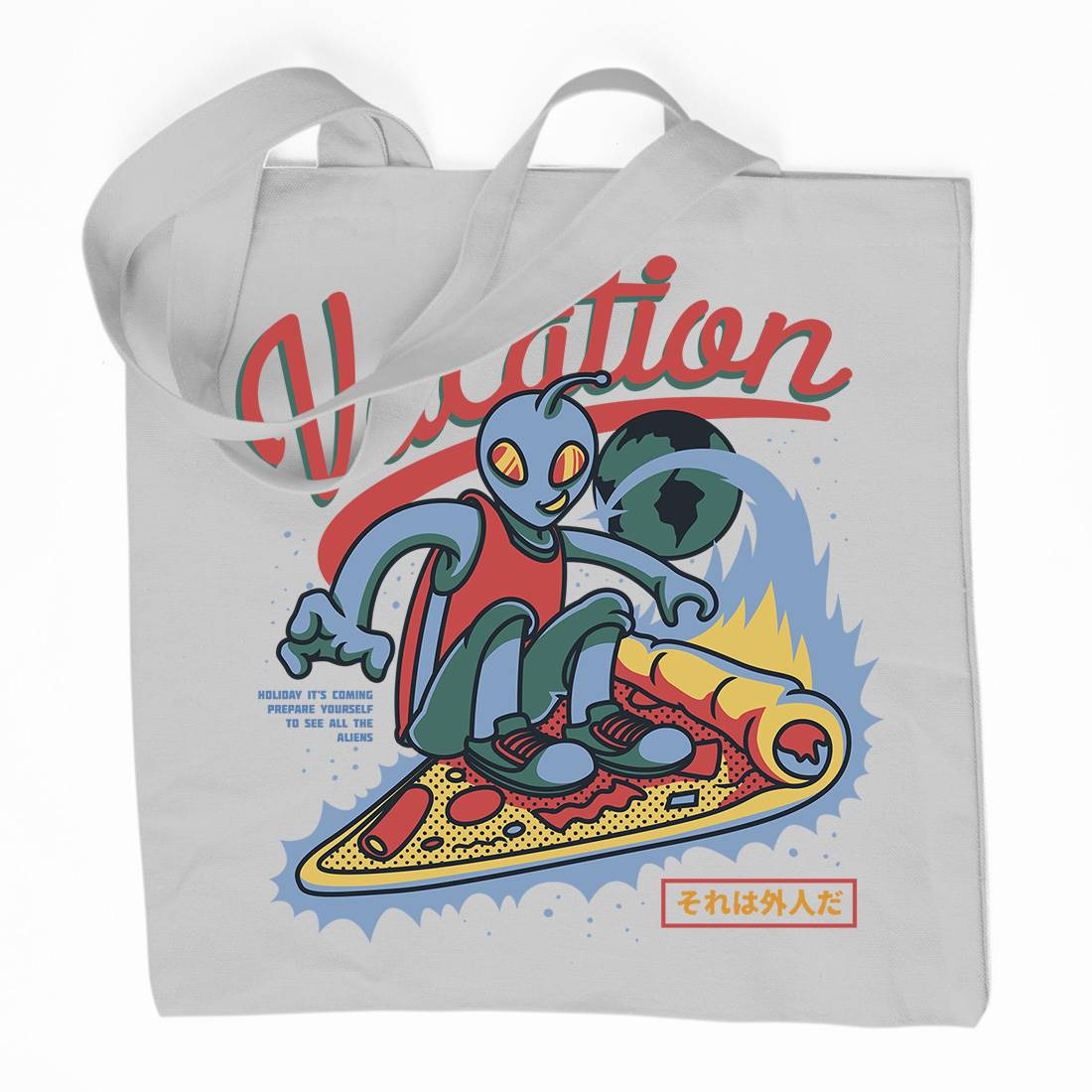 Vacation Mode Organic Premium Cotton Tote Bag Surf D871