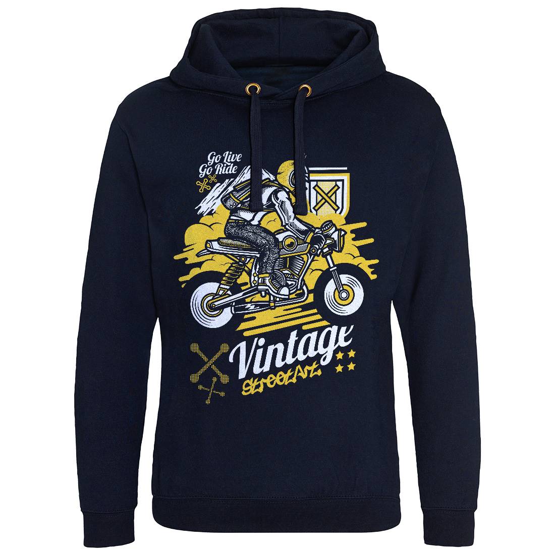 Vintage Rider Mens Hoodie Without Pocket Motorcycles D872