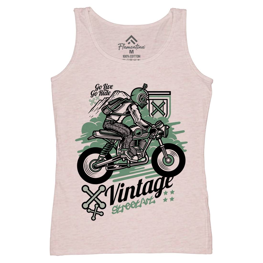 Vintage Rider Womens Organic Tank Top Vest Motorcycles D872