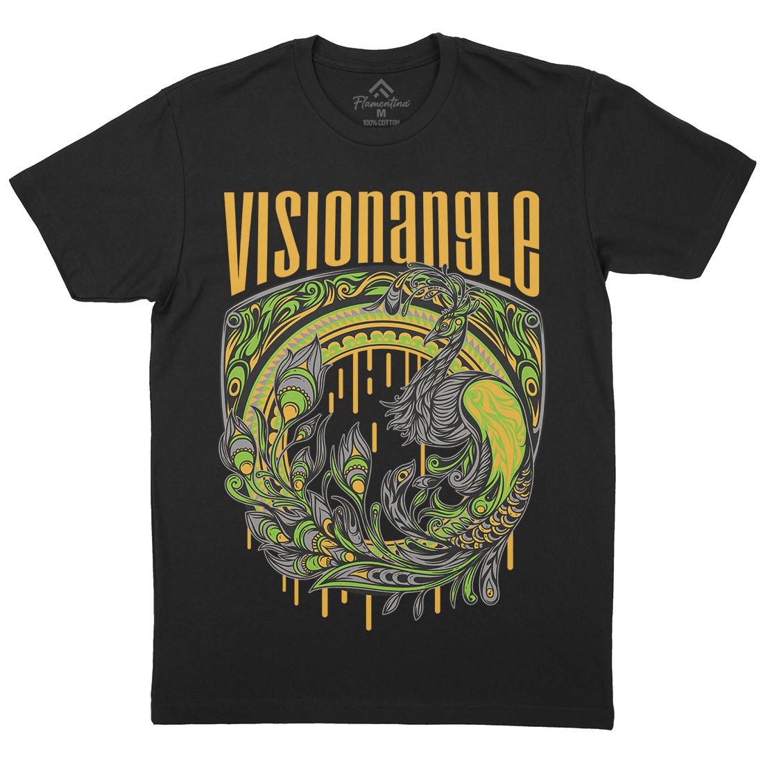 Vision Angle Mens Crew Neck T-Shirt Animals D873