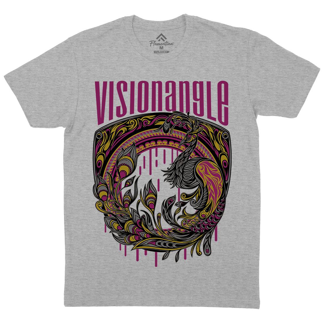 Vision Angle Mens Crew Neck T-Shirt Animals D873