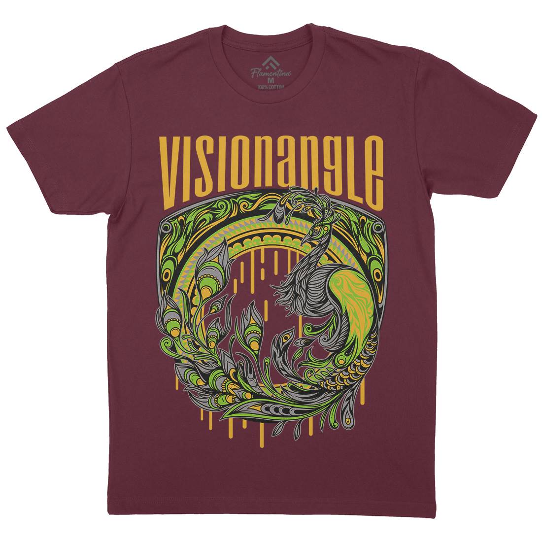Vision Angle Mens Organic Crew Neck T-Shirt Animals D873