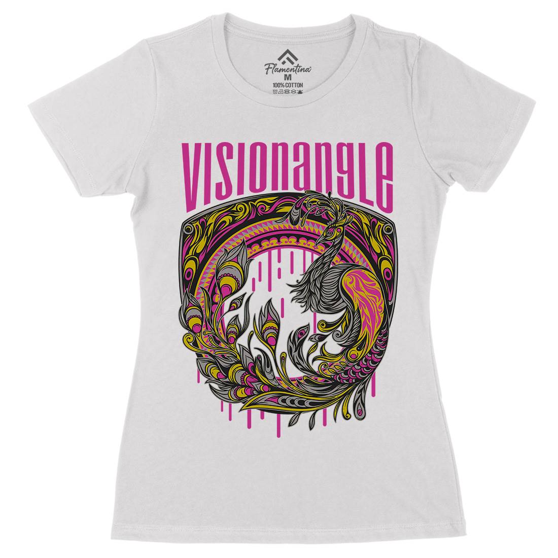 Vision Angle Womens Organic Crew Neck T-Shirt Animals D873