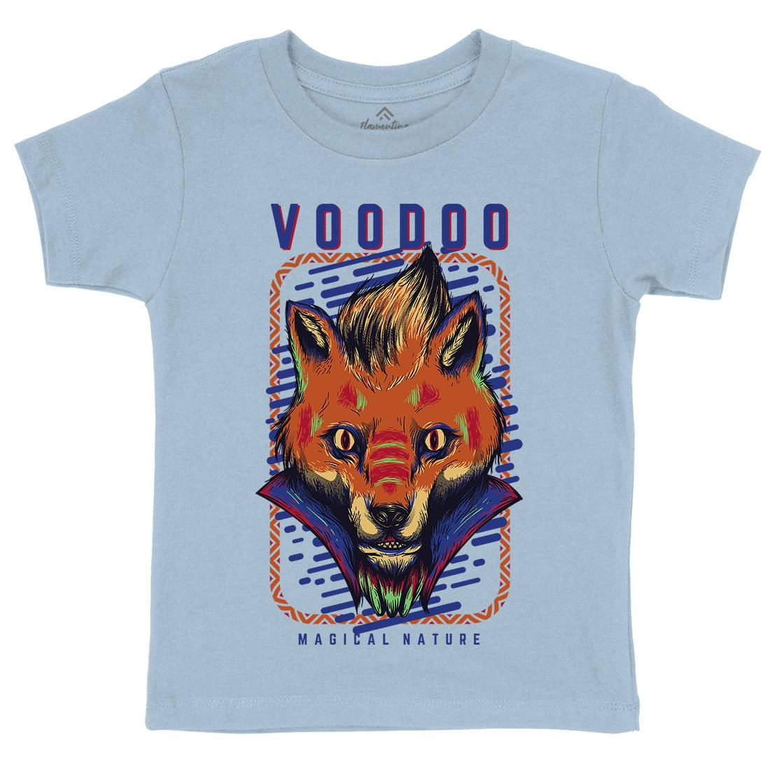 Voodoo Fox Kids Crew Neck T-Shirt Animals D874