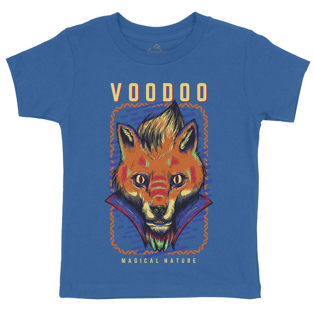 Voodoo Fox Kids Crew Neck T-Shirt Animals D874