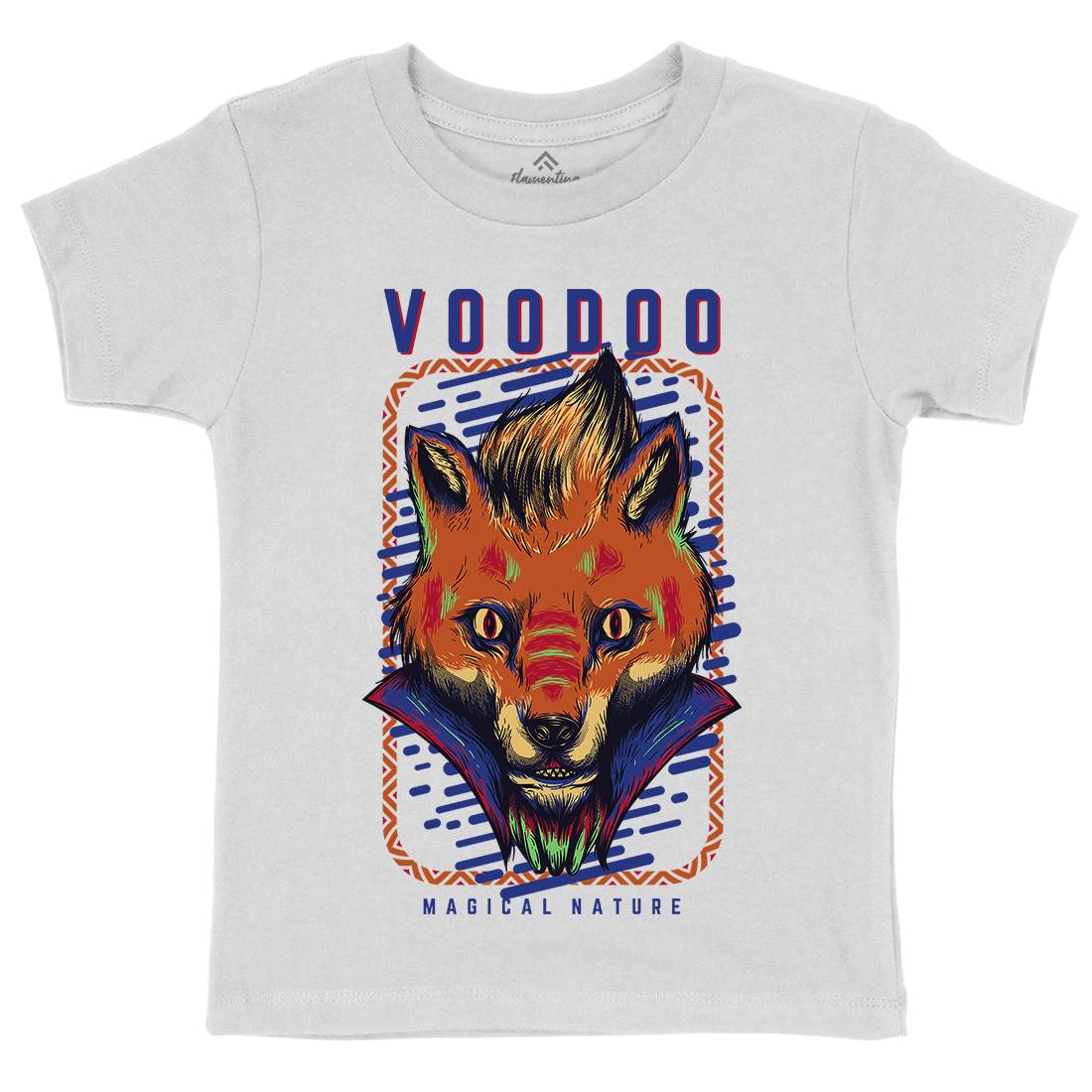 Voodoo Fox Kids Organic Crew Neck T-Shirt Animals D874