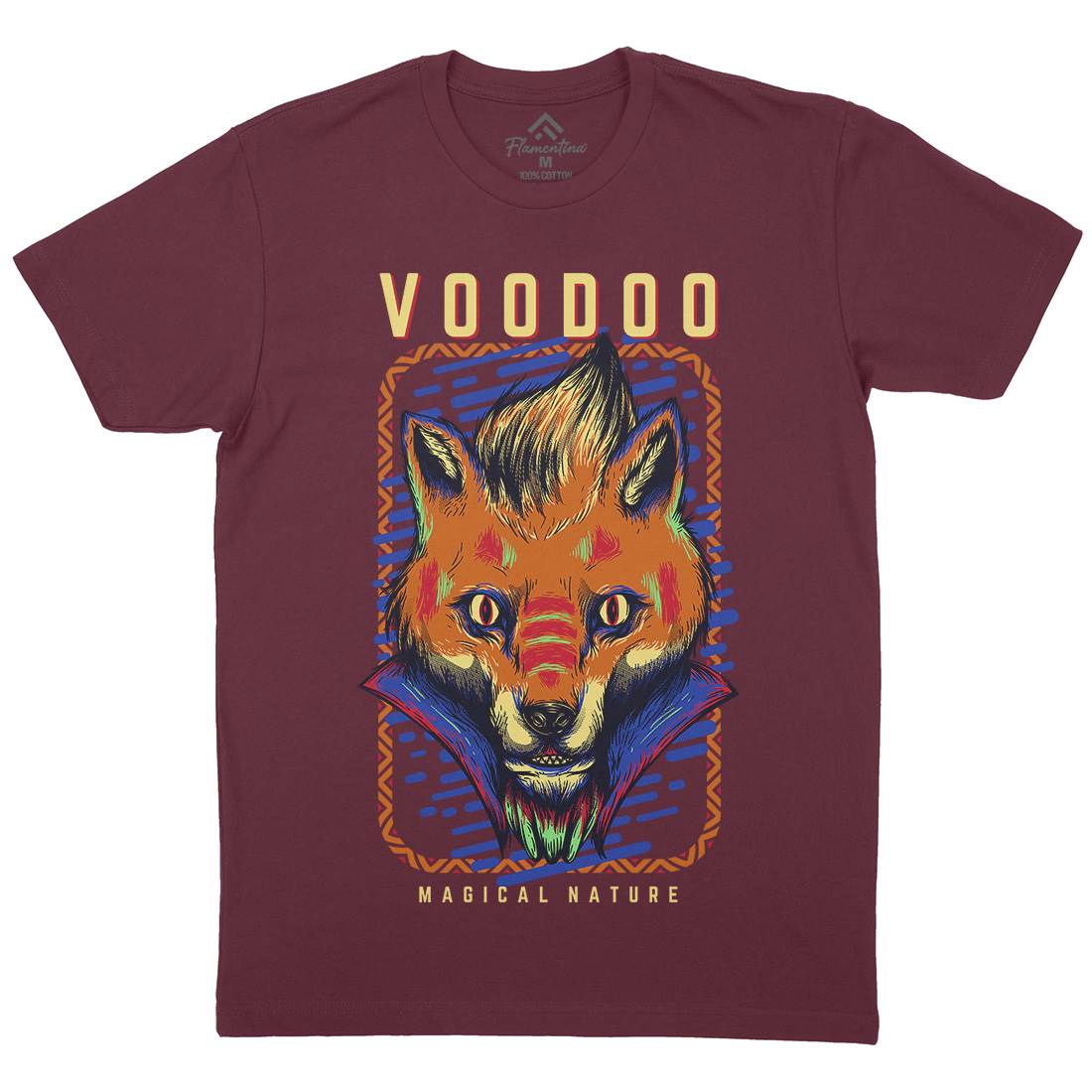 Voodoo Fox Mens Crew Neck T-Shirt Animals D874