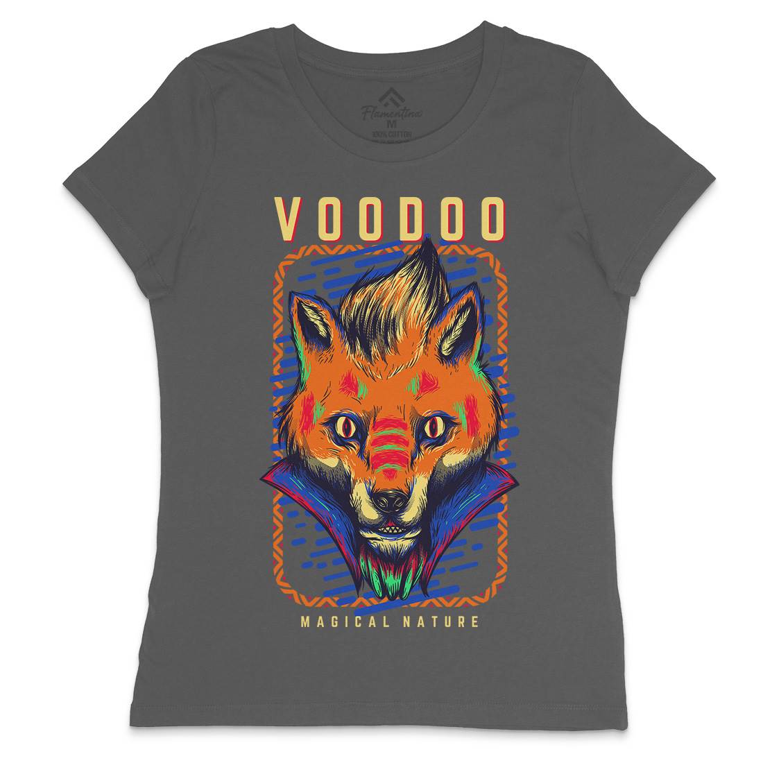 Voodoo Fox Womens Crew Neck T-Shirt Animals D874