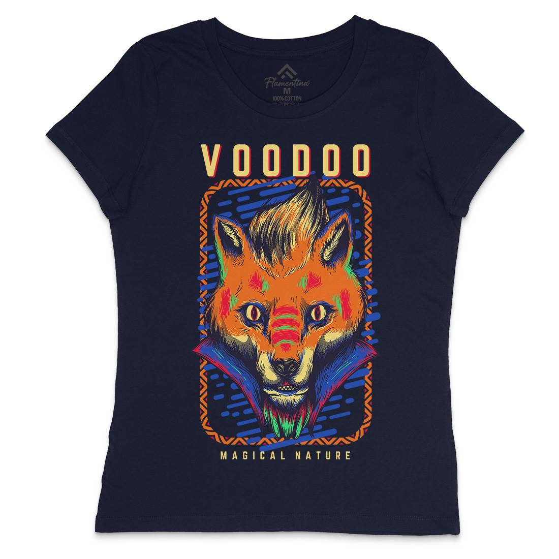 Voodoo Fox Womens Crew Neck T-Shirt Animals D874