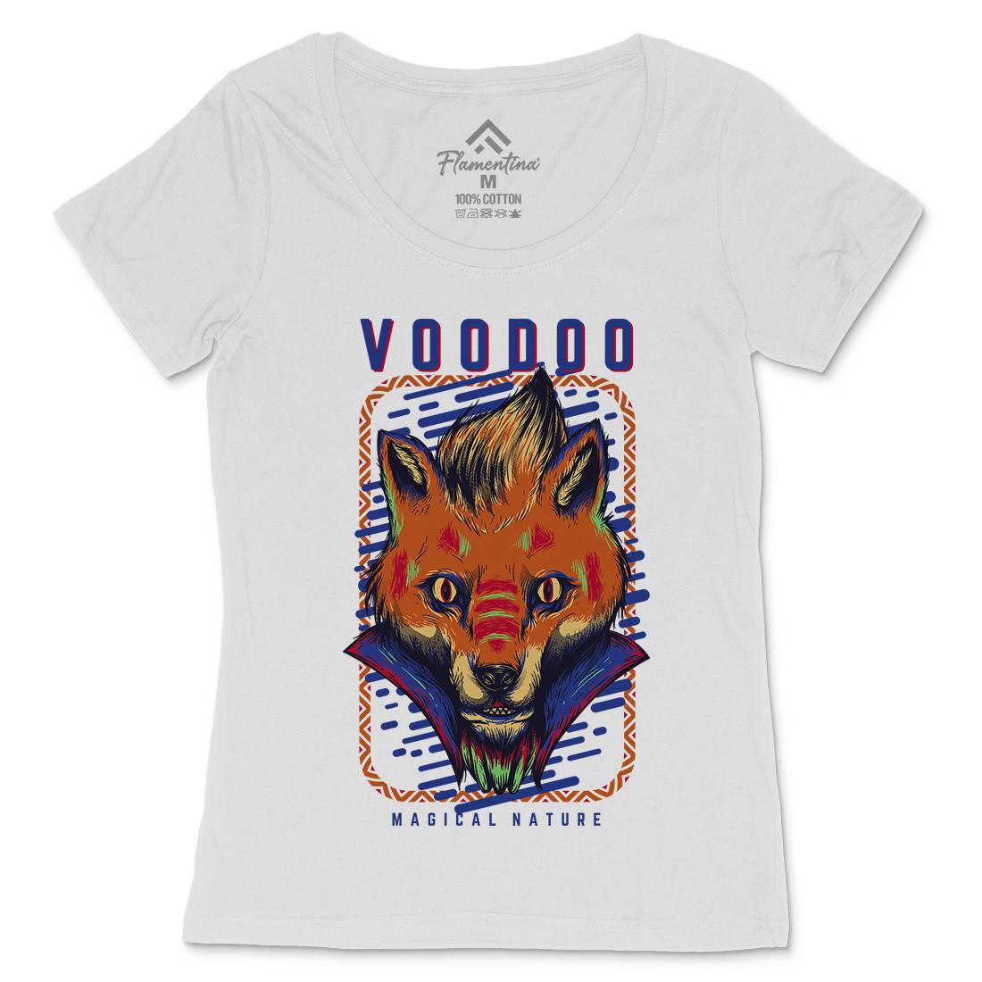 Voodoo Fox Womens Scoop Neck T-Shirt Animals D874