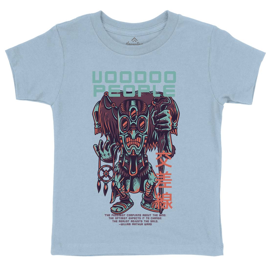 Voodoo People Kids Crew Neck T-Shirt Horror D875