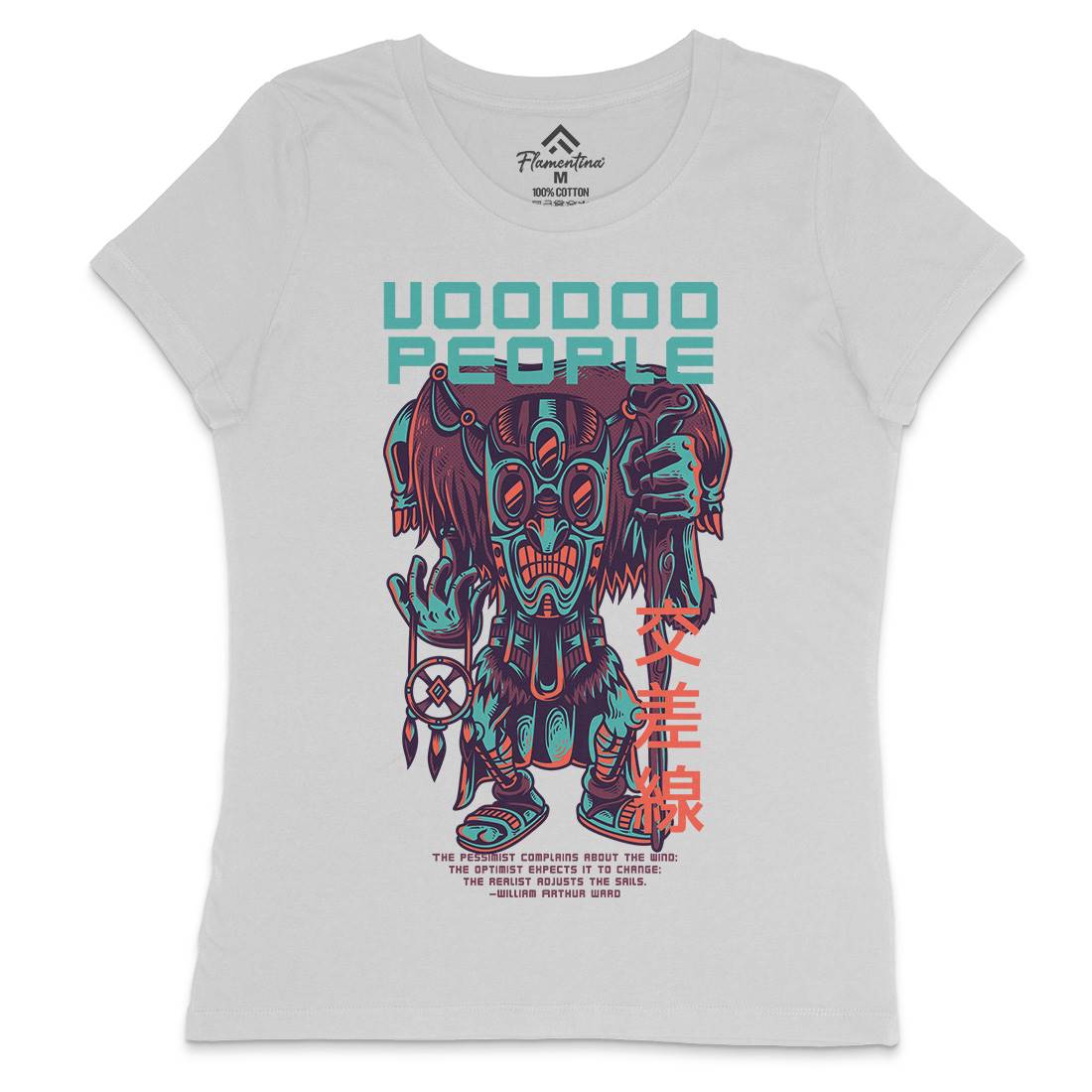 Voodoo People Womens Crew Neck T-Shirt Horror D875