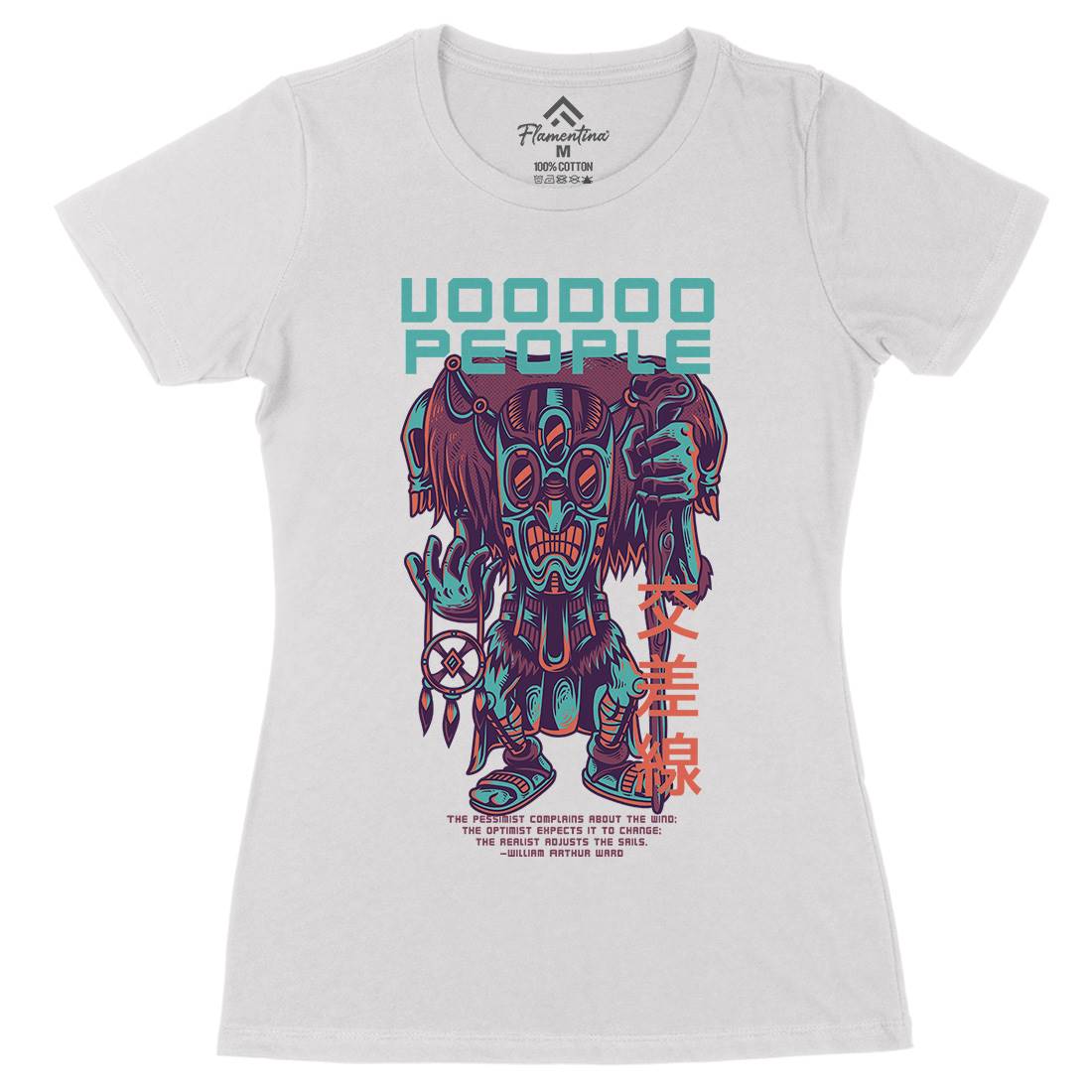 Voodoo People Womens Organic Crew Neck T-Shirt Horror D875