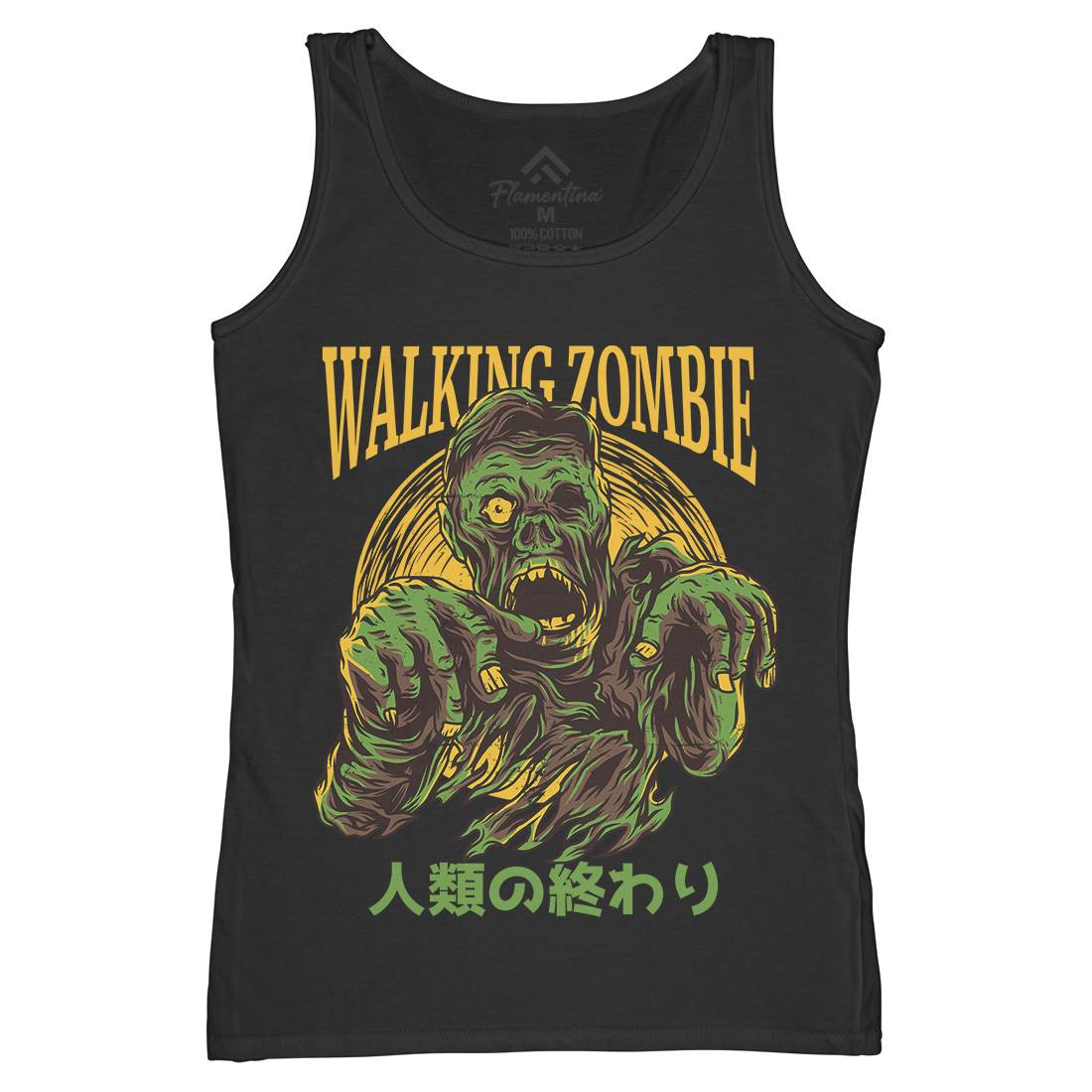 Walking Zombie Womens Organic Tank Top Vest Horror D876