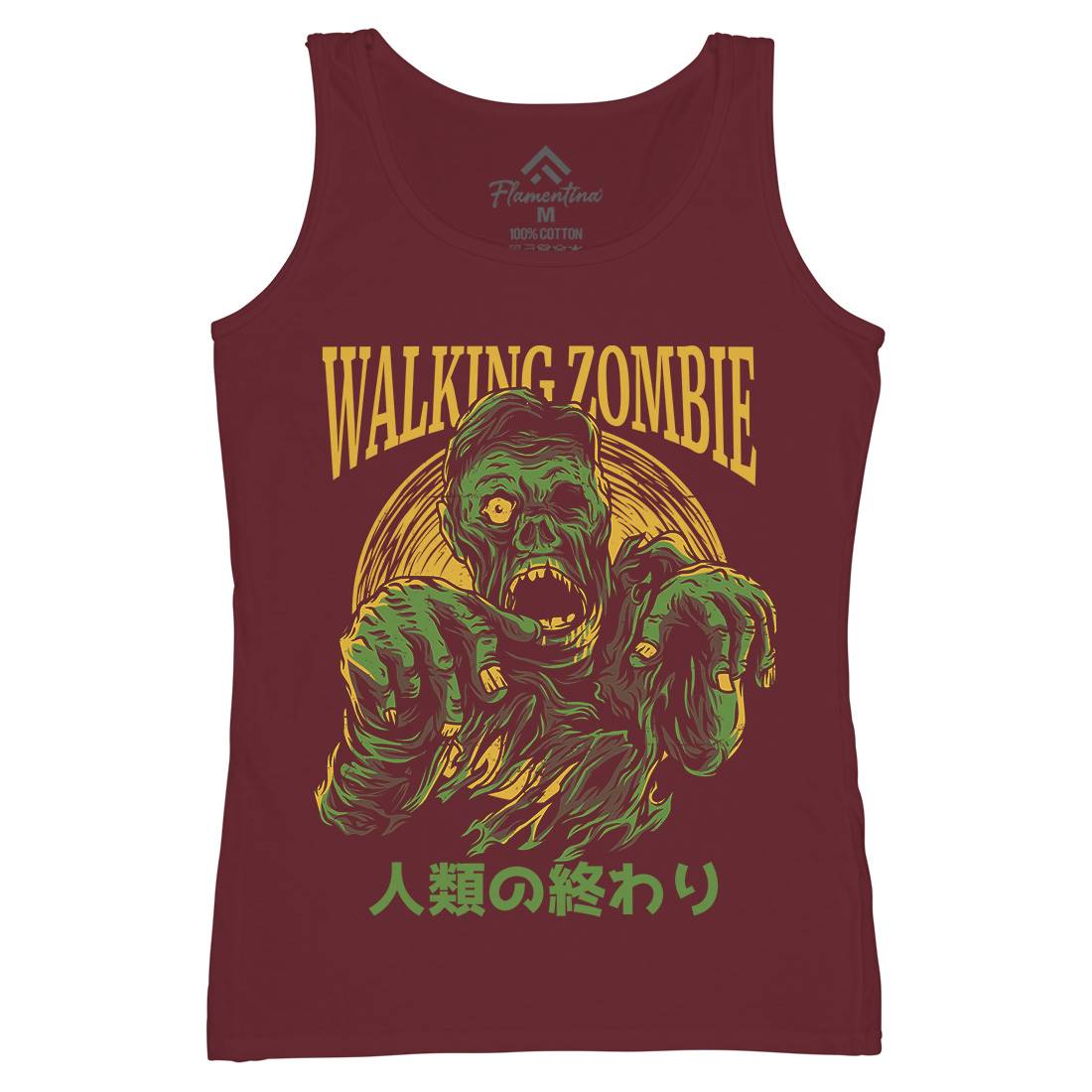Walking Zombie Womens Organic Tank Top Vest Horror D876