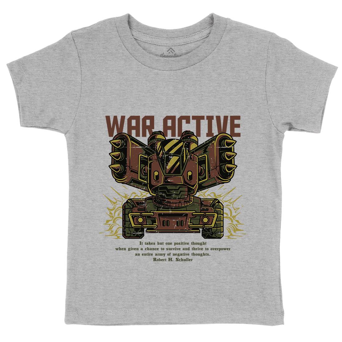War Active Kids Organic Crew Neck T-Shirt Army D877