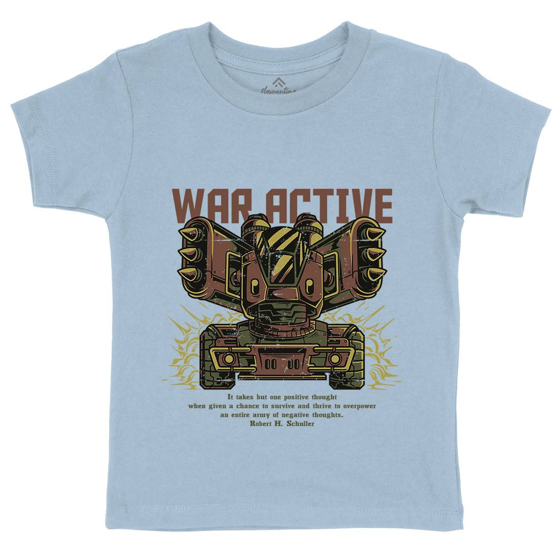 War Active Kids Organic Crew Neck T-Shirt Army D877