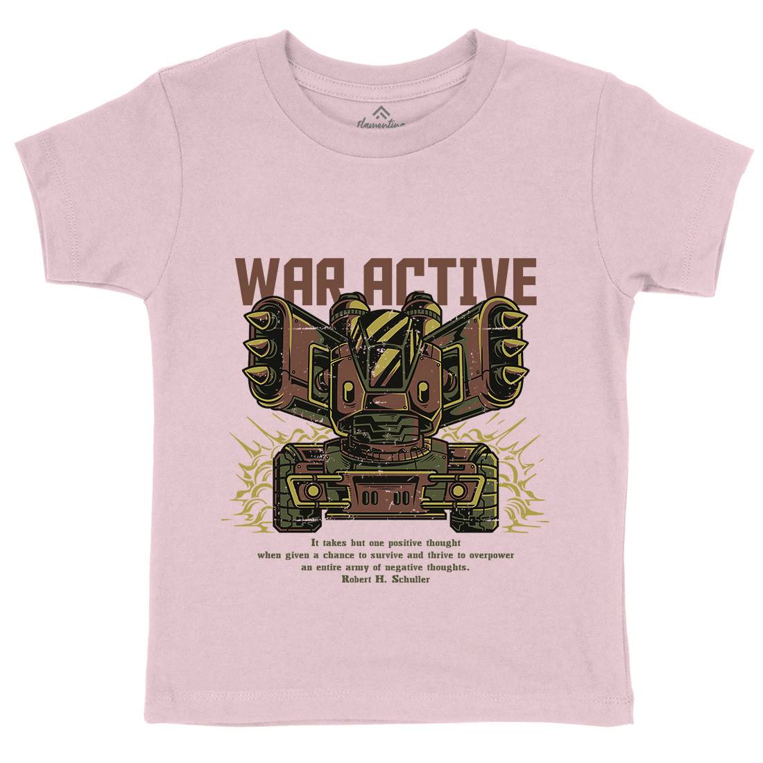 War Active Kids Crew Neck T-Shirt Army D877