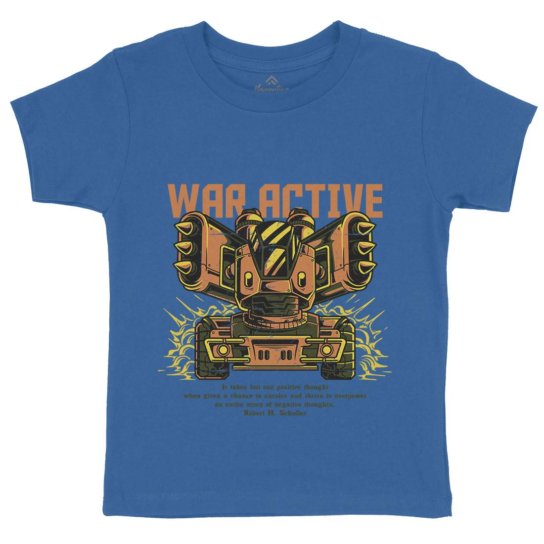 War Active Kids Crew Neck T-Shirt Army D877