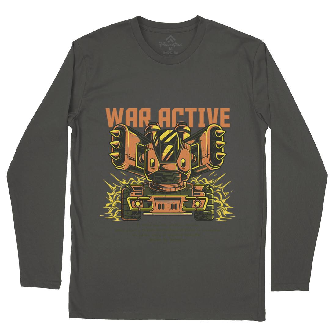 War Active Mens Long Sleeve T-Shirt Army D877