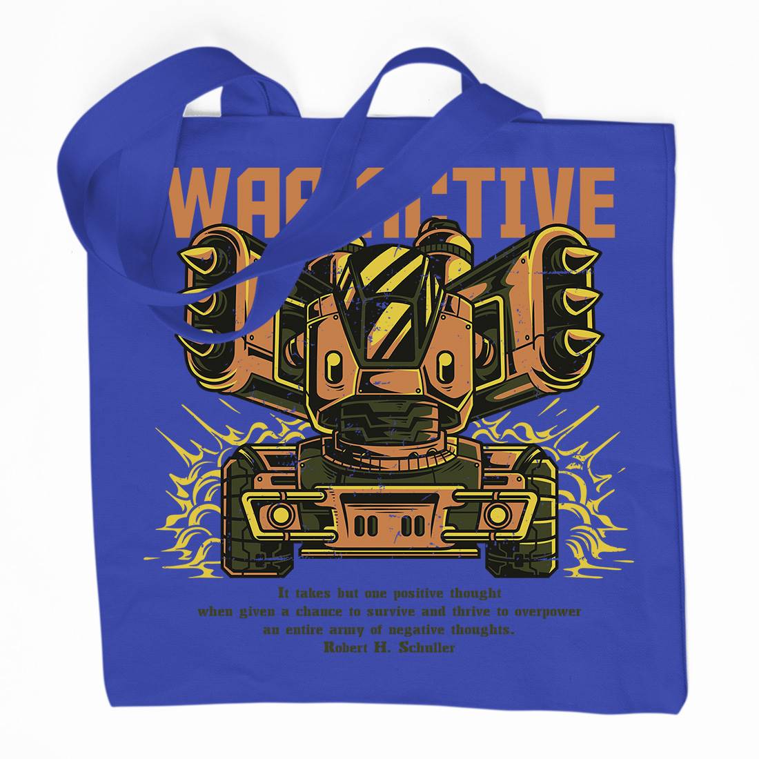 War Active Organic Premium Cotton Tote Bag Army D877