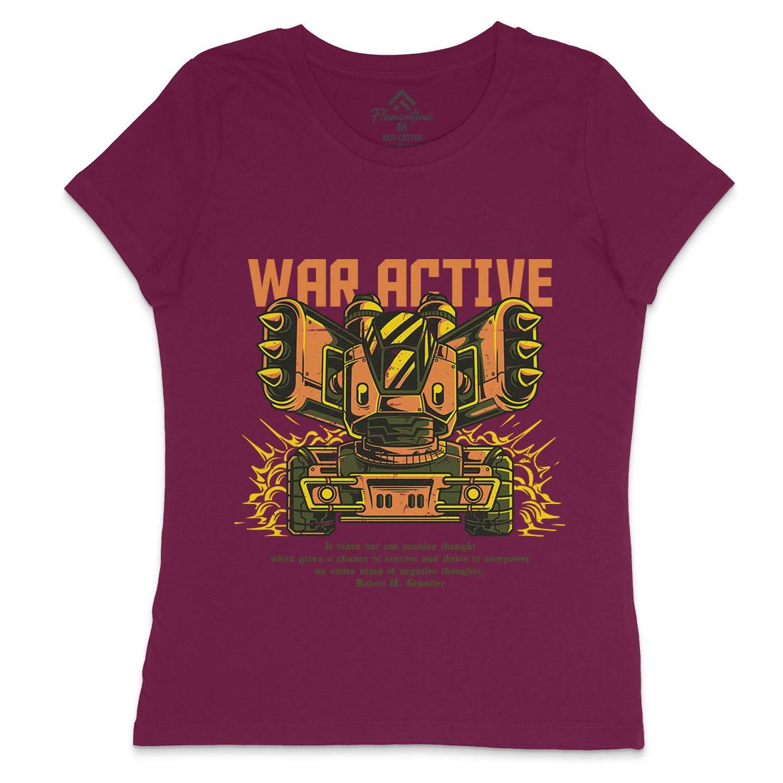War Active Womens Crew Neck T-Shirt Army D877