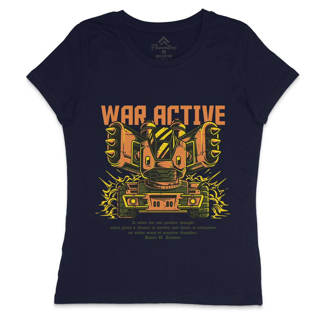 War Active Womens Crew Neck T-Shirt Army D877