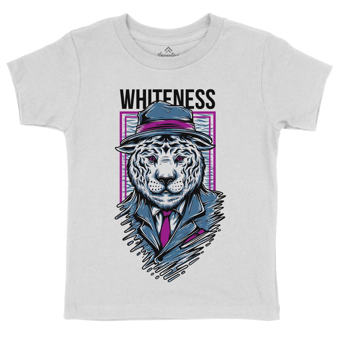Whiteness Kids Organic Crew Neck T-Shirt Animals D879