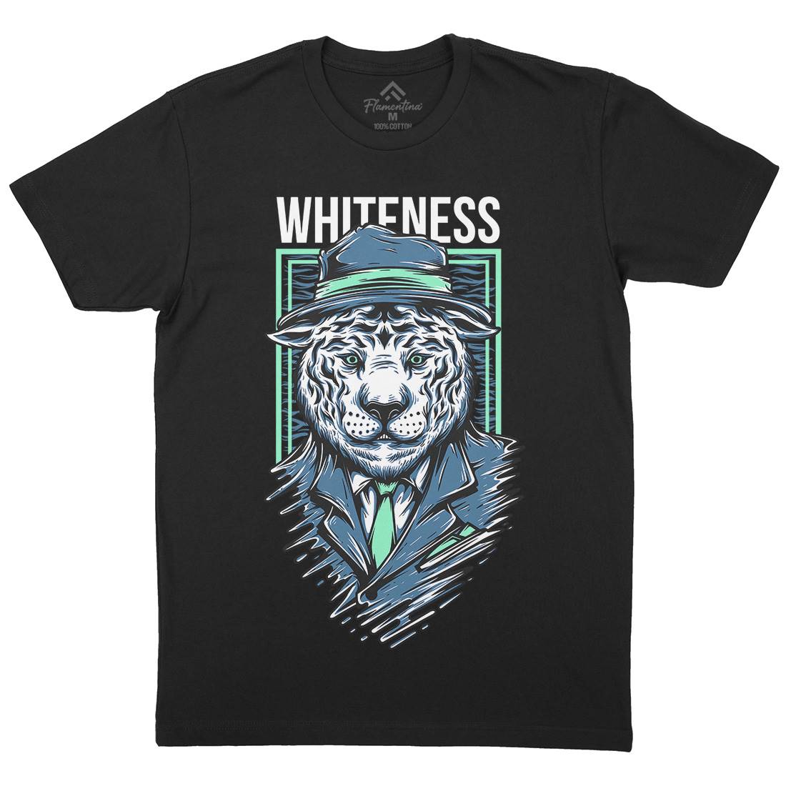 Whiteness Mens Crew Neck T-Shirt Animals D879